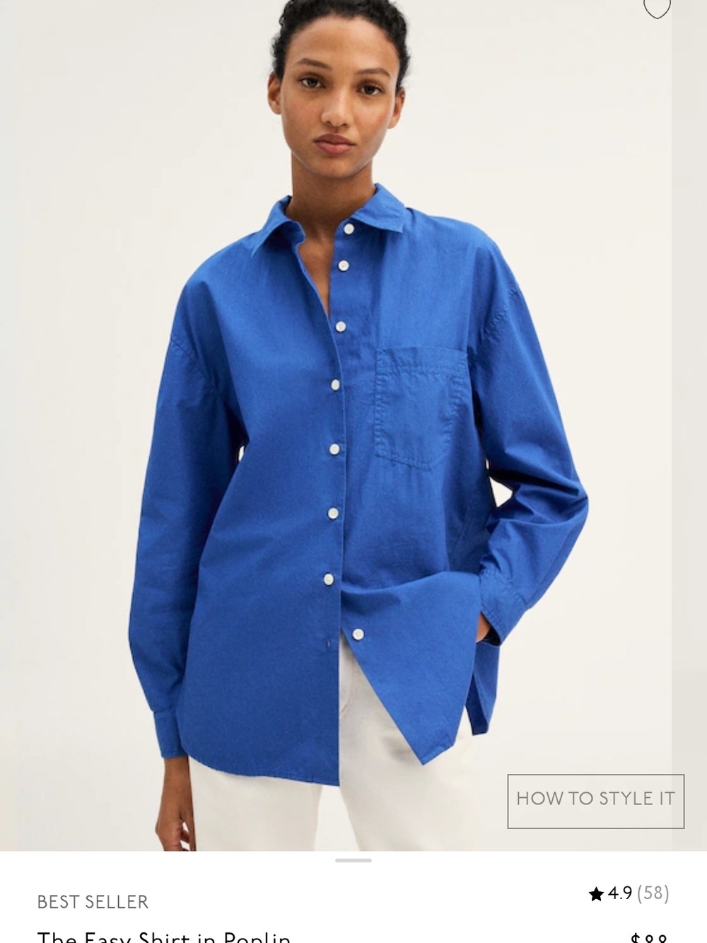 Madewell Relaxed Button-Down Shirt in Cobalt